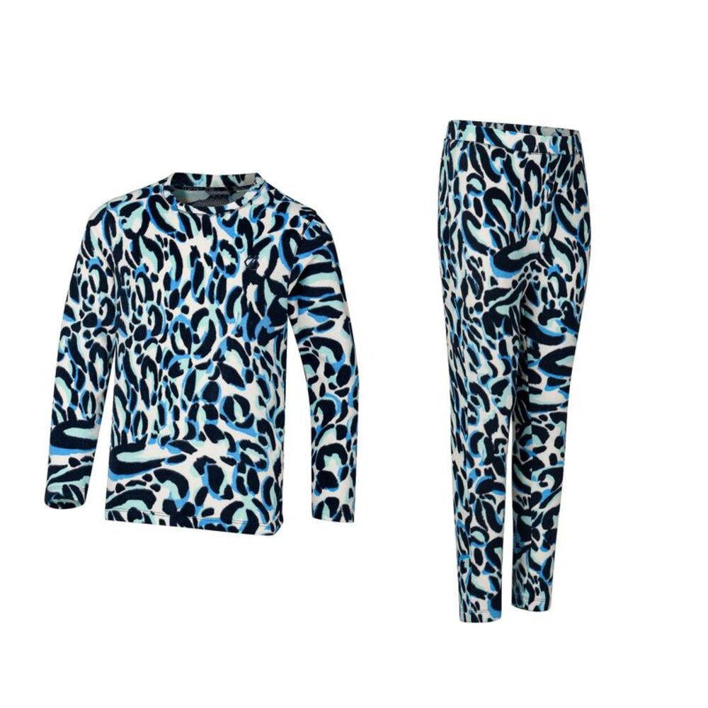 Dare 2B Childrens/Kids Movement Animal Print Thermal Base Layer Set / Blue/Black